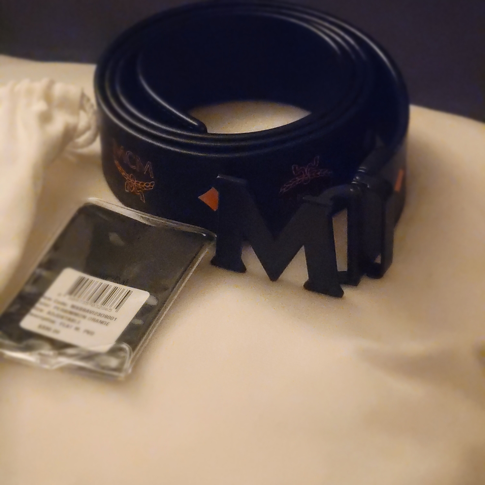 MCM Black Leather Bag with Iconic Design
